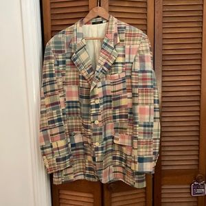 Vintage Orvis Madras Plaid Mens Jacket